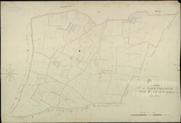 1 vue Cour-Cheverny : plans du cadastre napoléonien. Section C1 dite de la scistiere