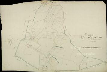 1 vue Cour-Cheverny : plans du cadastre napoléonien. Section C2 dite de la scistiere