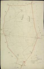 1 vue Cour-Cheverny : plans du cadastre napoléonien. Section E2 dite du jardin