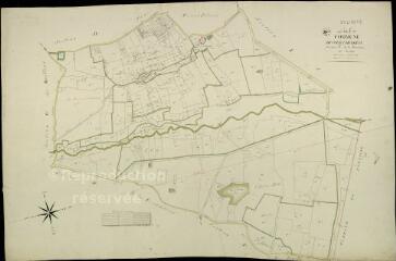 1 vue Cour-Cheverny : plans du cadastre napoléonien. Section F1 dite de la charmoise
