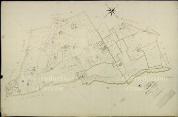 1 vue Cour-Cheverny : plans du cadastre napoléonien. Section G2 dite des murblins