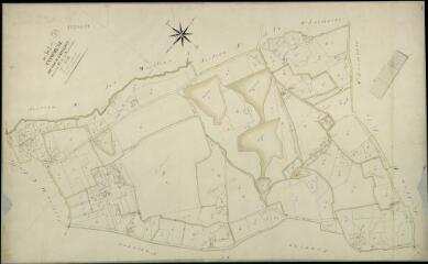 1 vue Cour-Cheverny : plans du cadastre napoléonien. Section H2 dite de la vernassière