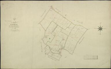 1 vue Cour-Cheverny : plans du cadastre napoléonien. Section L2 dite de beaumont