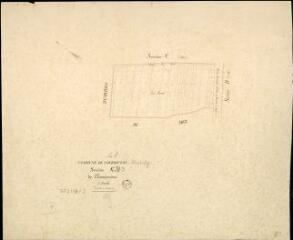 1 vue Courbouzon : plans du cadastre napoléonien. Section B3 dite de Champenoux
