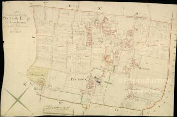 1 vue Courbouzon : plans du cadastre napoléonien. Section E dite de Courbouzon