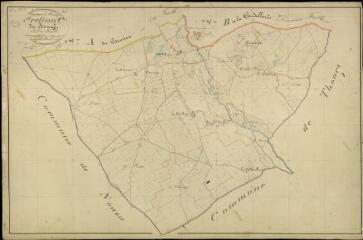 1 vue Crouy-sur-Cosson : plans du cadastre napoléonien. Section C dite du bourg