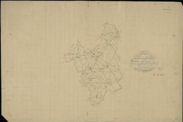 1 vue Crucheray : plans du cadastre napoléonien. Tableau d'assemblage