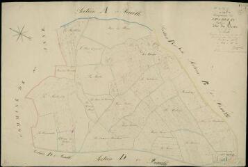 1 vue Crucheray : plans du cadastre napoléonien. Section A1 dite du Plessis