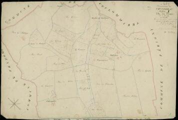 1 vue Crucheray : plans du cadastre napoléonien. Section A3 dite du Plessis