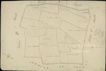 1 vue Crucheray : plans du cadastre napoléonien. Section D1 dite des Bordes
