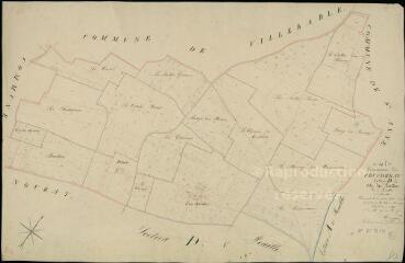 1 vue Crucheray : plans du cadastre napoléonien. Section D2 dite des Bordes