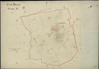 1 vue Dhuizon : plans du cadastre napoléonien. Section A