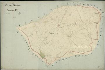 1 vue Dhuizon : plans du cadastre napoléonien. Section E