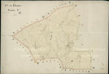 1 vue Dhuizon : plans du cadastre napoléonien. Section F