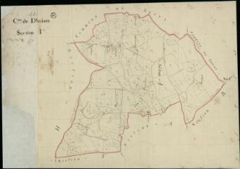 1 vue Dhuizon : plans du cadastre napoléonien. Section I
