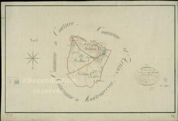 1 vue Essarts (Les) : plans du cadastre napoléonien. Tableau d'assemblage
