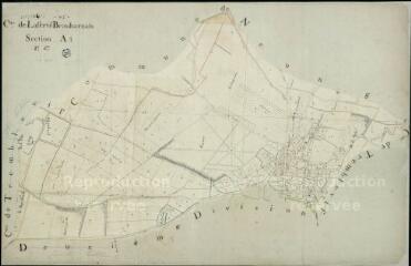 1 vue Ferté-Beauharnais (La) : plans du cadastre napoléonien. Section A1