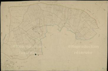 1 vue Fontaine-les-Coteaux : plans du cadastre napoléonien. Section A3 dite du Bourg