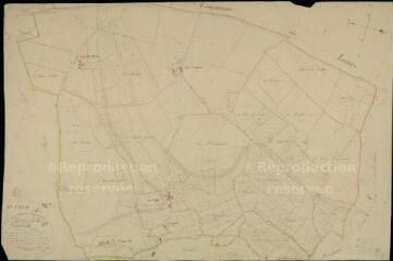 1 vue Fontaine-les-Coteaux : plans du cadastre napoléonien. Section B2 dite de la Ville
