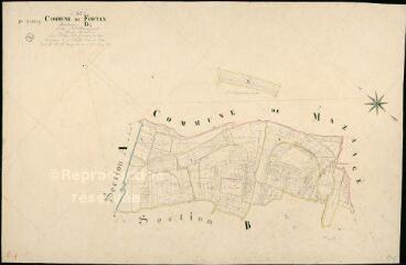 1 vue Fortan : plans du cadastre napoléonien. Section B1 dite de Bréviande