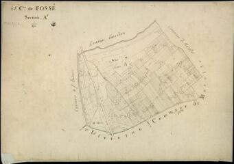 1 vue Fossé : plans du cadastre napoléonien. Section A1