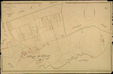 1 vue Fresnes : plans du cadastre napoléonien. Section C1 dite du bourg
