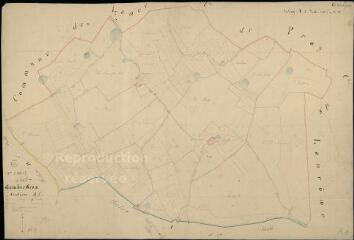 1 vue Gombergean : plans du cadastre napoléonien. Section A1 dite du Bourg