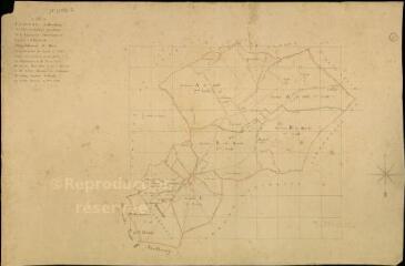 1 vue Herbault : plans du cadastre napoléonien. tableau d'assemblage