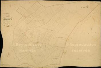 1 vue Herbault : plans du cadastre napoléonien. Section B1 dite de marché