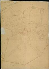 1 vue Herbault : plans du cadastre napoléonien. Section C1 dite du bourg