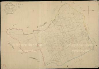 1 vue Huisseau-en-Beauce : plans du cadastre napoléonien. Section A3 dite du plessis fortias