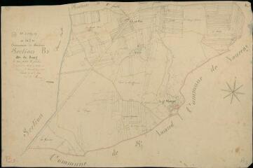 1 vue Huisseau-en-Beauce : plans du cadastre napoléonien. Section B3 dite du bourg