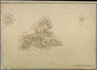 1 vue Huisseau-sur-Cosson : plans du cadastre napoléonien. Tableau d'assemblage