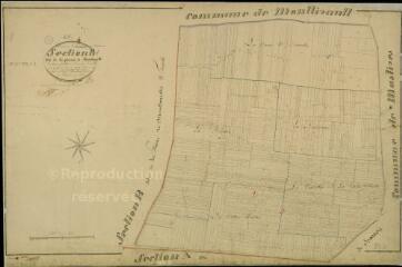 1 vue Huisseau-sur-Cosson : plans du cadastre napoléonien. Section B1 dite de la plaine de Montlivault