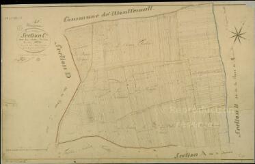 1 vue Huisseau-sur-Cosson : plans du cadastre napoléonien. Section C dite des Cottes noires