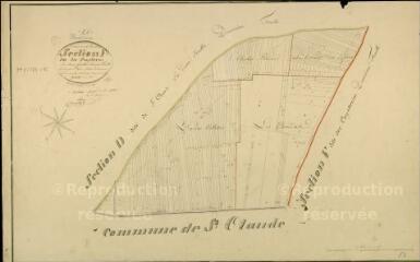 1 vue Huisseau-sur-Cosson : plans du cadastre napoléonien. Section F1 dite des Cayetteries