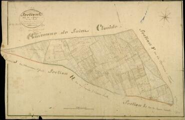 1 vue Huisseau-sur-Cosson : plans du cadastre napoléonien. Section G dite de Bioux