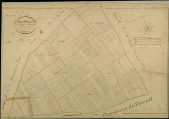 1 vue Huisseau-sur-Cosson : plans du cadastre napoléonien. Section K1 dite du château de Nanteuil