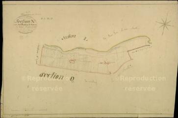 1 vue Huisseau-sur-Cosson : plans du cadastre napoléonien. Section N1 dite du château de Croteau