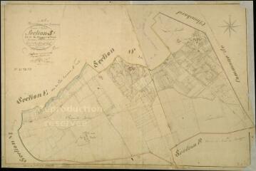 1 vue Huisseau-sur-Cosson : plans du cadastre napoléonien. Section S1 dite de la Chaussé et de la Blonière