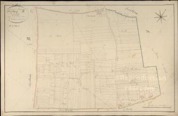 1 vue Josnes : plans du cadastre napoléonien. Section B2 dite de la borde