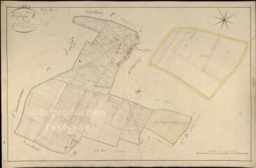 1 vue Josnes : plans du cadastre napoléonien. Section E2 dite de prenay