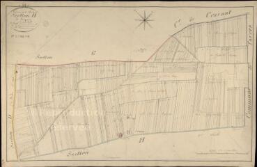 1 vue Josnes : plans du cadastre napoléonien. Section H1 dite de fonpenay