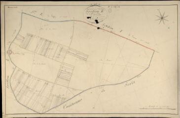 1 vue  - Josnes : plans du cadastre napoléonien. Section K dite de la grande ferme d\'izy (ouvre la visionneuse)
