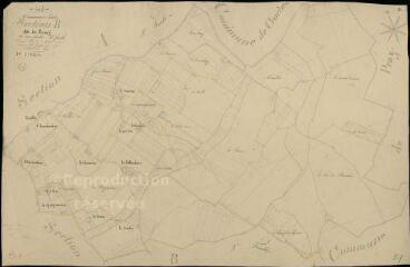 1 vue Lancé : plans du cadastre napoléonien. Section B1 dite du bourg
