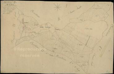 1 vue Lancé : plans du cadastre napoléonien. Section B2 dite du bourg