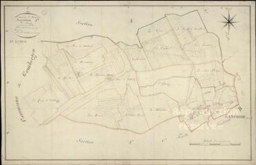 1 vue  - Lancôme : plans du cadastre napoléonien. Section C2 dite du bourg (ouvre la visionneuse)