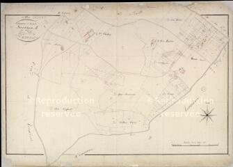 1 vue Landes-le-Gaulois : plans du cadastre napoléonien. Section A2 dite de chassay
