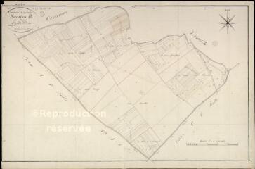 1 vue Landes-le-Gaulois : plans du cadastre napoléonien. Section B dite des ruettes