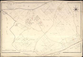 1 vue Landes-le-Gaulois : plans du cadastre napoléonien. Section F2 dite de villée